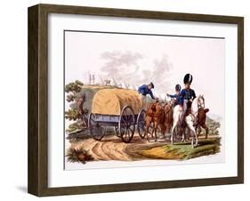 Uniform of Royal Artillery Drivers (With Wagon and Camp), from 'Costume of the British Empire,…-Charles Hamilton Smith-Framed Giclee Print