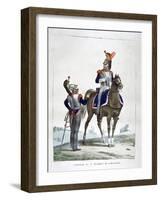 Uniform of the 1st Regiment of Chasseurs, France, 1823-Charles Etienne Pierre Motte-Framed Giclee Print