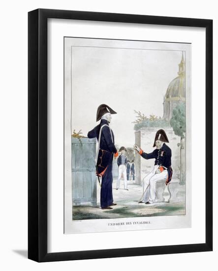 Uniform of the Invalides, France, 1823-Charles Etienne Pierre Motte-Framed Giclee Print