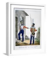 Uniform of the Swiss 7th Regiment of Infantry of the Royal Guard, France, 1823-Charles Etienne Pierre Motte-Framed Giclee Print