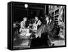 Uniformed Actor/Pilot, Col. Jimmy Stewart Talking on Telephone at Father's Hardware Store-Peter Stackpole-Framed Stretched Canvas