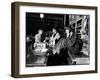 Uniformed Actor/Pilot, Col. Jimmy Stewart Talking on Telephone at Father's Hardware Store-Peter Stackpole-Framed Premium Photographic Print