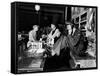 Uniformed Actor/Pilot, Col. Jimmy Stewart Talking on Telephone at Father's Hardware Store-Peter Stackpole-Framed Stretched Canvas