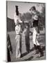 Uniformed Drum Major for the University of Michigan Marching Band on a March Across the Campus Lawn-Alfred Eisenstaedt-Mounted Photographic Print