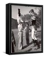 Uniformed Drum Major for the University of Michigan Marching Band on a March Across the Campus Lawn-Alfred Eisenstaedt-Framed Stretched Canvas