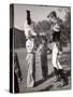 Uniformed Drum Major for the University of Michigan Marching Band on a March Across the Campus Lawn-Alfred Eisenstaedt-Stretched Canvas