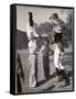 Uniformed Drum Major for the University of Michigan Marching Band on a March Across the Campus Lawn-Alfred Eisenstaedt-Framed Stretched Canvas