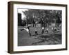 Uniformed Drum Major For University of Michigan Marching Band Practicing His High Kicking Prance-Alfred Eisenstaedt-Framed Premium Photographic Print