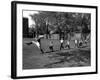 Uniformed Drum Major For University of Michigan Marching Band Practicing His High Kicking Prance-Alfred Eisenstaedt-Framed Photographic Print