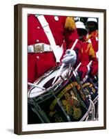 Uniformed Guardsman Playing Drum, Bermuda, Caribbean-Robin Hill-Framed Premium Photographic Print