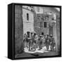 Uniformed Men of the Arab Legion Who are Fighting Jews for Control of Jerusalem-null-Framed Stretched Canvas