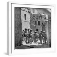 Uniformed Men of the Arab Legion Who are Fighting Jews for Control of Jerusalem-null-Framed Photographic Print