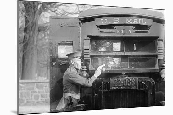 Uniformed Postal Official Tests Regulation Army 44 Colt-null-Mounted Art Print