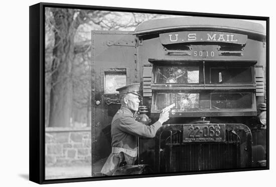 Uniformed Postal Official Tests Regulation Army 44 Colt-null-Framed Stretched Canvas