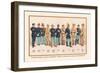 Uniforms: 4 Cavalry, 2 Engineers, 1 Hospital, 2 Staff, 2 Signal Corps, 1899-Arthur Wagner-Framed Premium Giclee Print