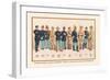 Uniforms: 4 Cavalry, 2 Engineers, 1 Hospital, 2 Staff, 2 Signal Corps, 1899-Arthur Wagner-Framed Premium Giclee Print