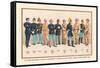 Uniforms: 4 Cavalry, 2 Engineers, 1 Hospital, 2 Staff, 2 Signal Corps, 1899-Arthur Wagner-Framed Stretched Canvas