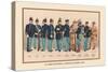 Uniforms of 10 Infantry Figures, 1899-Arthur Wagner-Stretched Canvas