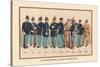 Uniforms of 10 Infantry Figures, 1899-Arthur Wagner-Stretched Canvas