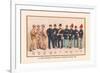 Uniforms of 7 Artillery and 3 Officers, 1899-Arthur Wagner-Framed Art Print