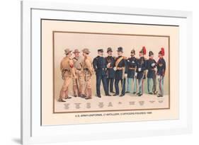 Uniforms of 7 Artillery and 3 Officers, 1899-Arthur Wagner-Framed Art Print