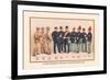 Uniforms of 7 Artillery and 3 Officers, 1899-Arthur Wagner-Framed Art Print