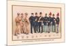 Uniforms of 7 Artillery and 3 Officers, 1899-Arthur Wagner-Mounted Art Print