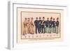 Uniforms of 7 Artillery and 3 Officers, 1899-Arthur Wagner-Framed Art Print