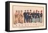 Uniforms of 7 Artillery and 3 Officers, 1899-Arthur Wagner-Framed Stretched Canvas