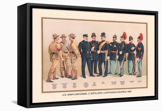 Uniforms of 7 Artillery and 3 Officers, 1899-Arthur Wagner-Framed Stretched Canvas