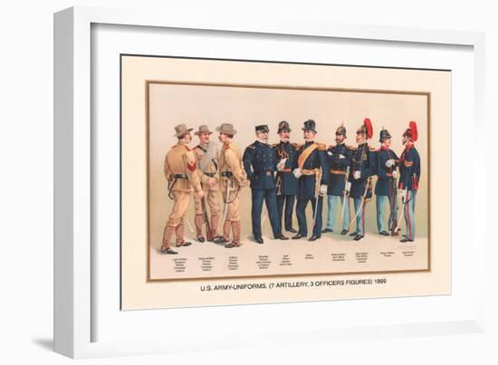 Uniforms of 7 Artillery and 3 Officers, 1899-Arthur Wagner-Framed Art Print