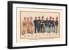 Uniforms of 7 Artillery and 3 Officers, 1899-Arthur Wagner-Framed Premium Giclee Print