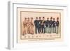 Uniforms of 7 Artillery and 3 Officers, 1899-Arthur Wagner-Framed Premium Giclee Print