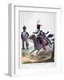 Uniforms of a Regiment of Hussars of the French Royal Guard, 1823-Charles Etienne Pierre Motte-Framed Giclee Print