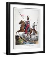Uniforms of a Regiment of Lancers of the French Royal Guard, 1823-Charles Etienne Pierre Motte-Framed Giclee Print