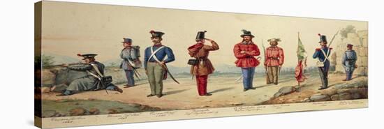 Uniforms of Italian Legion, 1848-null-Stretched Canvas