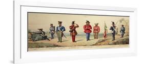 Uniforms of Italian Legion, 1848-null-Framed Giclee Print