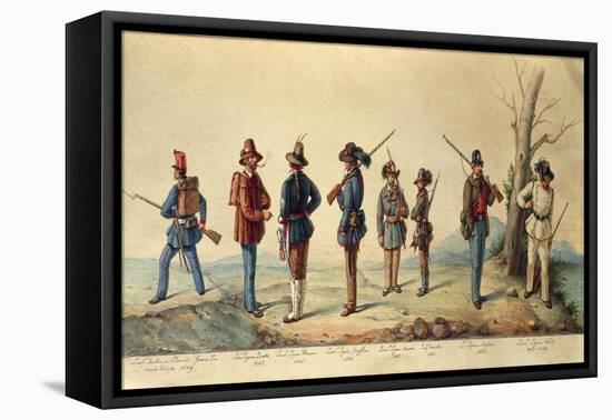 Uniforms of Italian Legion, 1848-null-Framed Stretched Canvas