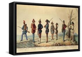 Uniforms of Italian Legion, 1848-null-Framed Stretched Canvas