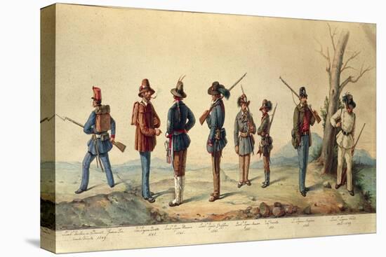 Uniforms of Italian Legion, 1848-null-Stretched Canvas