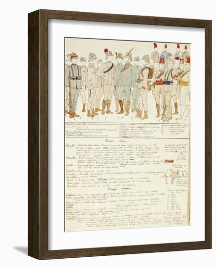 Uniforms of Royal Corp of Colonial Troops of Kingdom of Italy in Eritrea-null-Framed Giclee Print