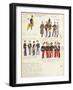 Uniforms of Royal Troops of Grand Duchy of Tuscany, Color Plate, 1852-null-Framed Giclee Print