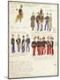 Uniforms of Royal Troops of Grand Duchy of Tuscany, Color Plate, 1852-null-Mounted Giclee Print