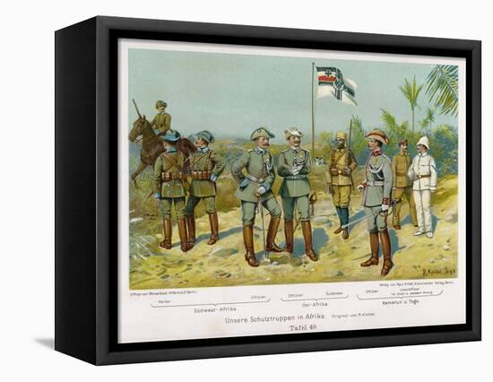 Uniforms of "Schutztruppen in Afrika", on Left South-West Africa-R Knoetel-Framed Stretched Canvas