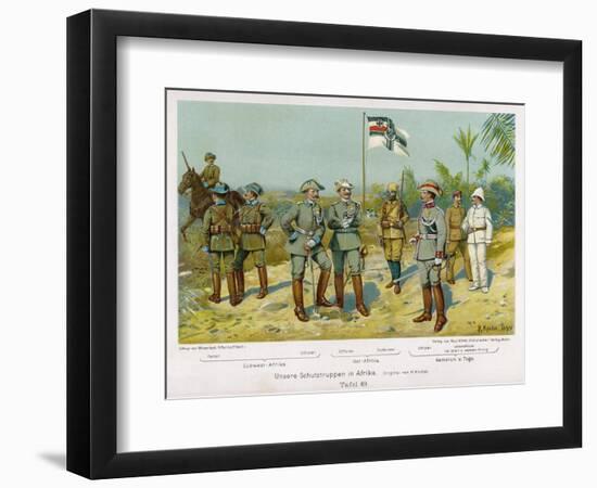 Uniforms of "Schutztruppen in Afrika", on Left South-West Africa-R Knoetel-Framed Photographic Print