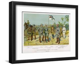 Uniforms of "Schutztruppen in Afrika", on Left South-West Africa-R Knoetel-Framed Photographic Print