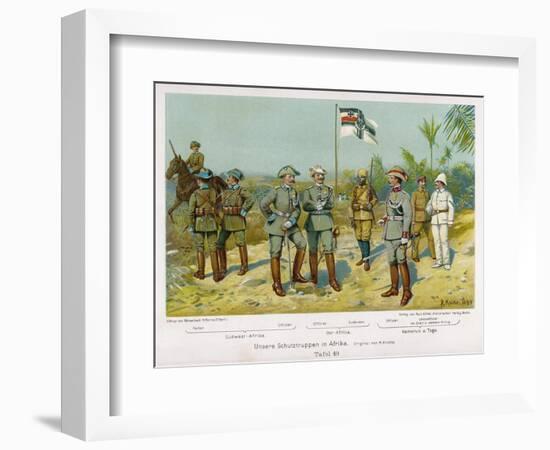Uniforms of "Schutztruppen in Afrika", on Left South-West Africa-R Knoetel-Framed Photographic Print