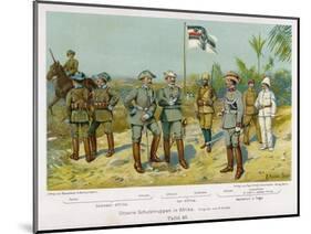 Uniforms of "Schutztruppen in Afrika", on Left South-West Africa-R Knoetel-Mounted Photographic Print