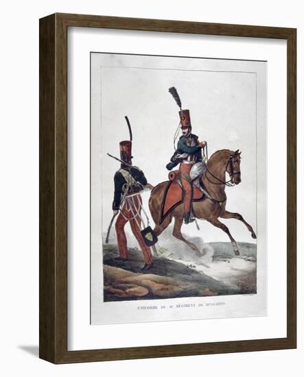 Uniforms of the 6th Regiment of French Hussars, 1823-Charles Etienne Pierre Motte-Framed Giclee Print