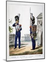 Uniforms of the Grenadiers.. of the French Royal Guard, 1823-Charles Etienne Pierre Motte-Mounted Giclee Print